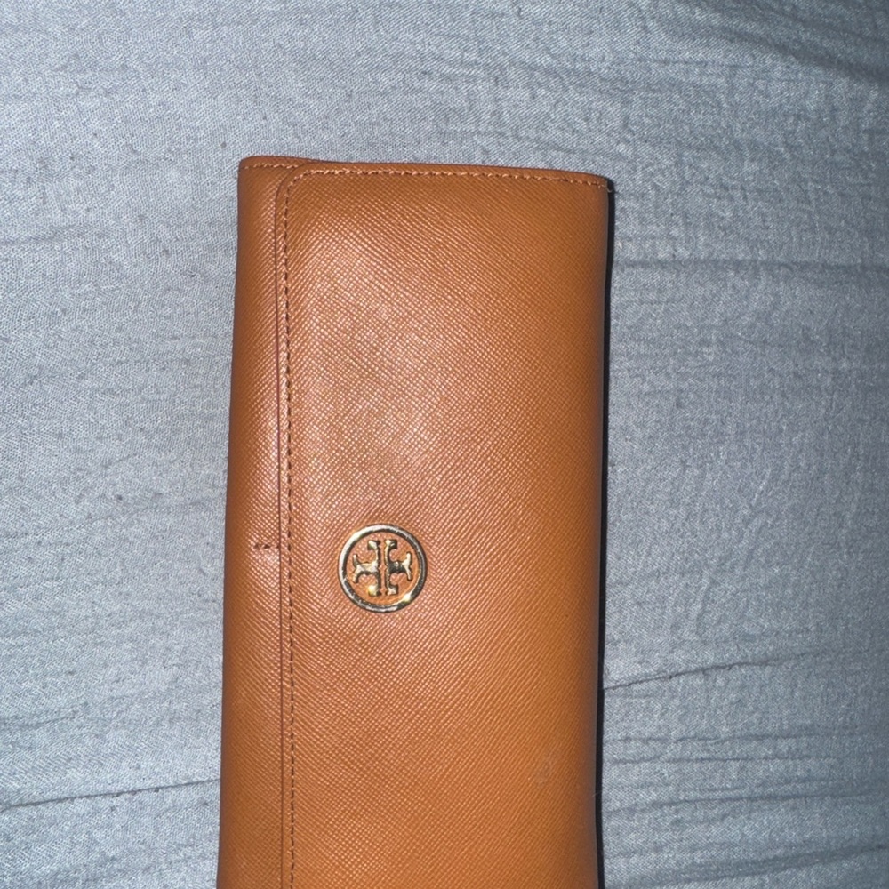 Tory Burch Cognac Leather Wallet